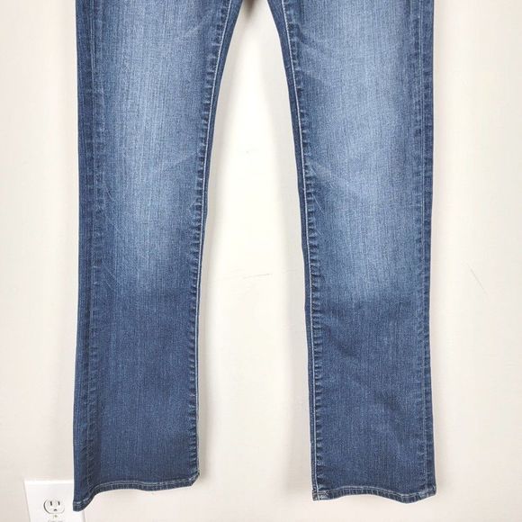 Fossil Vintage Indigo Blue Stretch Low Rise Boot Cut Jeans Women's Size 28 - Picture 6 of 12